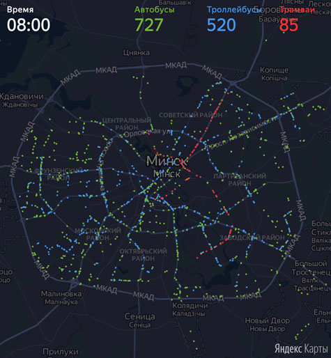 Схема транспорта минска